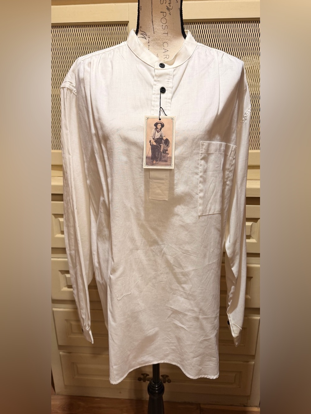 NWT Wah Maker True West Frontier Banded Collar Pullover Shirt